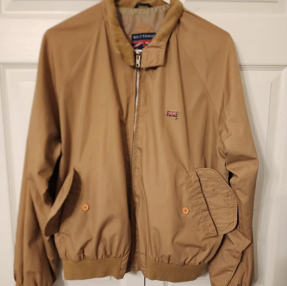 Vintage Brittania Westwind Jacket Men's Large Brown Lined Full Zip - Picture 1 of 10
